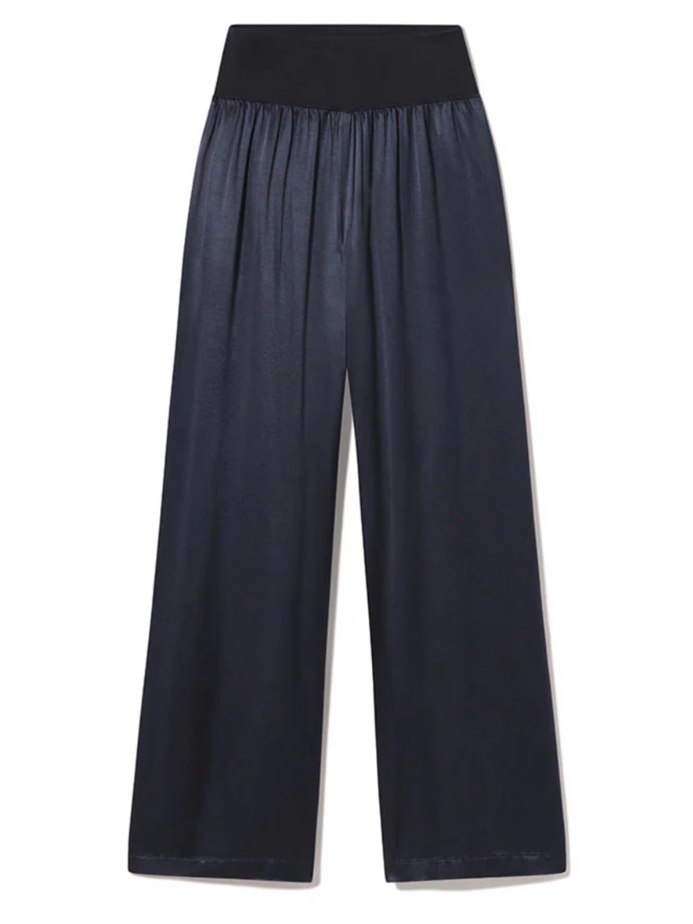 PJ Harlow Lola Satin Pants, Navy, L